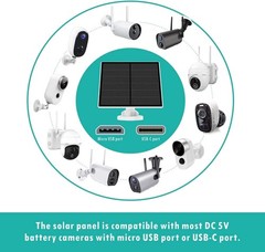 High-Efficiency 5W USB Solar Panel for Battery-Powered Cameras – Waterproof