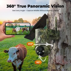 4G LTE Cellular Solar Battery Security Camera 4K Outdoor Wireless 2 Way Audio