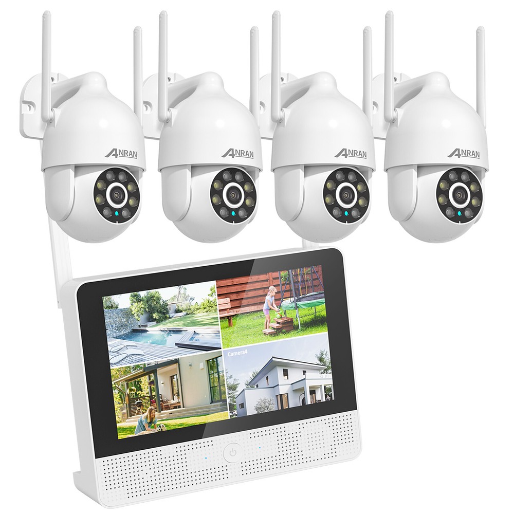 ANRAN Home Wireless Security Camera System Outdoor WiFi 2TB HDD 8CH 5MP NVR Kit
