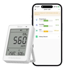 SONOFF AirGuard CO2 WiFi Air Quality Monitor Matter Over High Precision SAWF-08P