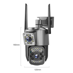 Outdoor Wireless WiFi IP Camera V380 Pro APP Control Dual Lens PTZ Security USA