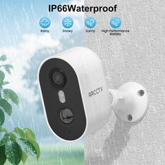 2 Pack Solar Battery Wireless Security Camera Outdoor 4MP WiFi Home IP65 Cameras