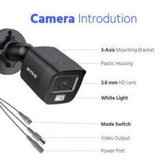 ANNKE 4PCS 1080P HD 100ft Night Vision Security 3000TVL Camera for CCTV System