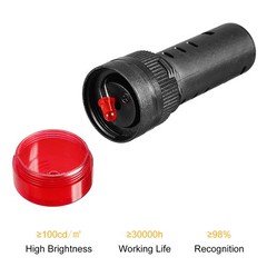 2PC AC/DC 24V Light Indicator Flashing Alarm w Buzzer, AD16-16SM Red LED