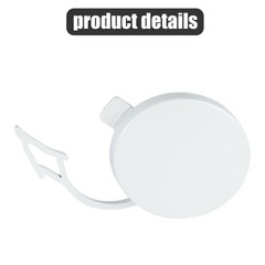 Front Right Bumper Tow Hook Cover Towing Eye Cap Fit for VW White 2.09″x1.73″