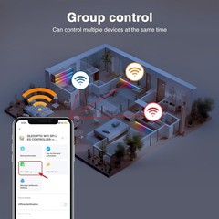 Tuya App Control SPI LED Strip Controller Mic WiFi UART UART to WiFi Control