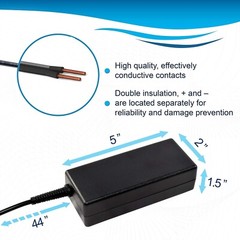 60W AC Adapter plus DC Power Cable for Q-See QQM4803B QM6510B QM7007B Cameras