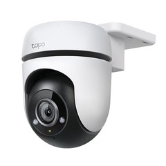 Tapo 1080P Outdoor Wired Pan/Tilt Security Wi-Fi Camera, 360° View, White