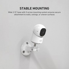 Holicfun Wall Mount for Eufy Security Indoor Cam E30/E220/C220/C210, 360° Adjust