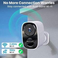 2026 Upgraded 2K Security Cameras Wireless Outdoor, Free Cloud Storage, 1-6 M…