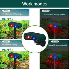 Outdoor Solar Wireless Motion Sensor Alarm 13 Sound Detector 130db Loud Noise