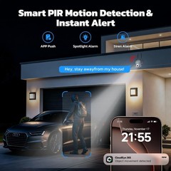 WiFi Security Camera System Outdoor Wireless CCTV HD Motion Alert 24/7 Recording