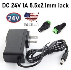 24V 1A 24W power supply AC Adapter LED driver Class 2 LED + 2.1mm DC Jack