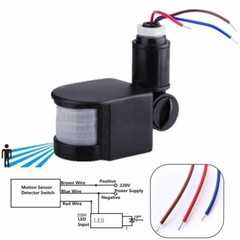 ED Outdoor 110-220V Infrared PIR Motion Sensor Detector Wall Light Switch 140°