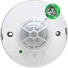 360° Ceiling PIR Occupancy Motion Sensor Light Switch 3 Detectors 110-240V