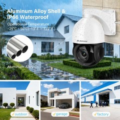 5MP POE PTZ Security Camera Outdoor 4X Zoom HD IP CCTV IR Night Vision