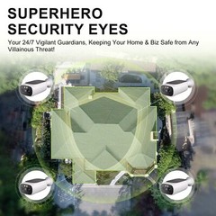 6pcs Wifi Wireless Security Camera System Solar Battery Powered Home 2 Way Talk