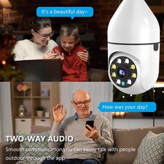 1080P Light Bulb Camera 2.4GHz & 5G WiFi E27 Smart Bulb 360 Security IP Camera