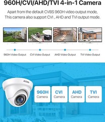ZOSI 4in1 1080p HD CCTV Security Camera Home Surveillance Camera IP66 Day Night