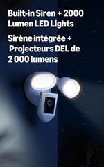 2025 Ring Floodlight Cam Pro Wired White – 2K HD, Color Night Vision, 3D Motion