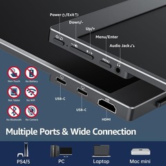Cocopar Portable Monitor 15.6 Inch 1080P Fhd 60Hz 85 Srgb Travel Monitor