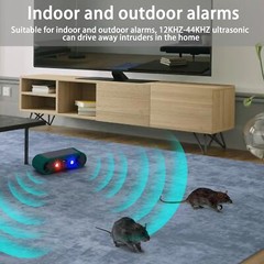 Outdoor Solar Wireless Motion Sensor Alarm 13 Sound Detector 130db Loud Noise