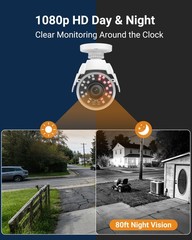 1080P HD Hybrid 4-in-1 Security Camera Outdoor, Night Vision, IP66 Weatherpro…