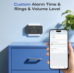 Power Failure Alarm WiFi Smart Power Outage Alarm with App 2 Sockets