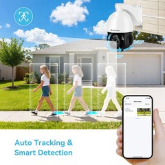 5MP POE PTZ Security Camera Outdoor 4X Zoom HD IP CCTV IR Night Vision