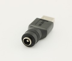 100x USB 2.0 A Male To 5.5mm x 2.1mm Female 5V DC Power Supply Adapter Connector