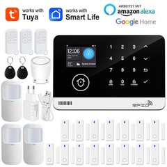 Tuya Smart WiFi GSM Home Security Alarm System Touch Keyboard RFID APP Control