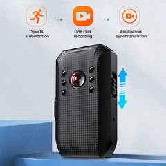 Body Camera 1080P Audio Video DVR IR Night Vision Cam HD with Free 64GB SD Card