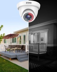 ZOSI 1080p HD Security Dome Camera Outdoor for Home Surveillance System IR-Cut