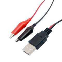 Alligator Clip to USB Male Test Wire Adapter DC Wire Alligator Clip Test Cable