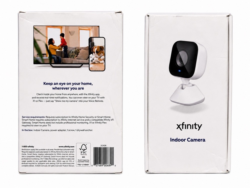 Xfinity Indoor Security Camera 1080p FHD Wi-Fi IP Network White/Black