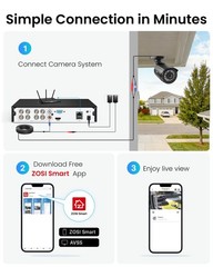 3K Lite Security Camera System Indoor Outdoor,AI Human/Vehicle Detection,Nigh…