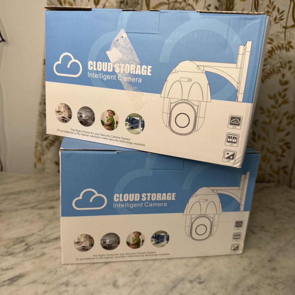 Cloud storage intelligent camera Set Of Two In Box New