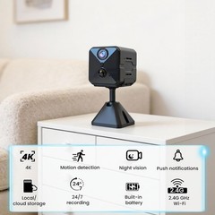 Mini Wireless Security Camera with Night Vision & Long-Lasting Battery Life