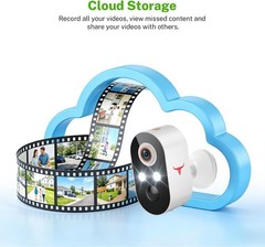 Battery-Powered 1080P Wireless Security Camera with AI Detection & Cloud Storage