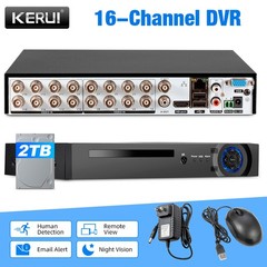 16 Channel Security Video DVR Machine H.265 Encoding With 2TB Preinstalled HDD
