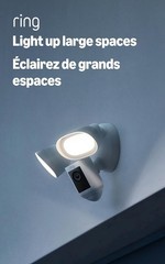 2025 Ring Floodlight Cam Pro Wired White – 2K HD, Color Night Vision, 3D Motion