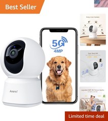 5G Indoor Security Camera, 4MP Pet Camera with Speaker for Dog/Cat, Baby Moni…