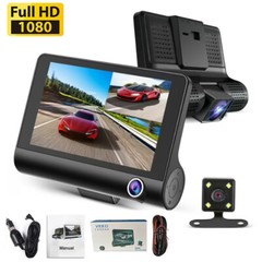 4″ Dash Cam Front and Rear Dash Cam Full HD Backup with Night Vision G-Sensor