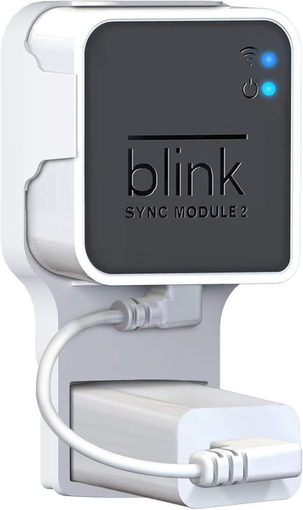 Wall Mount for Blink Sync Module 2 with Short Cable – save Space – No Messy Wire