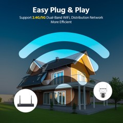 ANNKE 16CH NVR Wireless 4MP PT Security System PIR Solar Two Way Audio Color AI