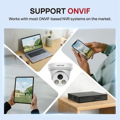 Vikylin 5MP Full Color Night Vision PoE IP Camera Outdoor with Audio Metal 2.8mm