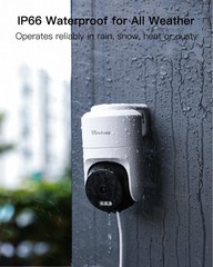 300° Pan Wireless Outdoor Security Camera, No Subscription Free 7-Day Cloud/S…