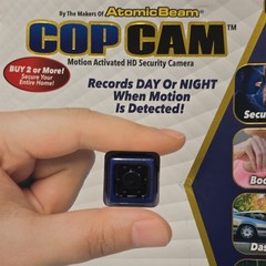Atomic Beam Cop Cam Motion Activated Night Vision Cube Camera 720p 8GB Blue/Bla…