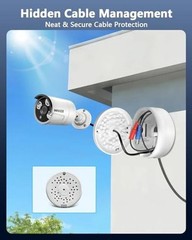 (ABS New) Security Camera Junction Box,Security Camera Bracket White 1 Pack
