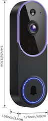1080p Video Doorbell Camera with Night Vision AI Human Detection Two-Way Audio